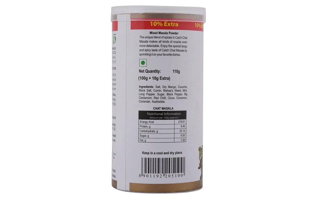 Catch Chat Masala Sprinklers    Container  110 grams